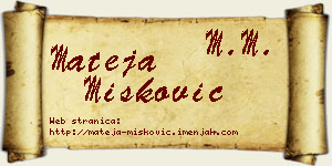 Mateja Mišković vizit kartica